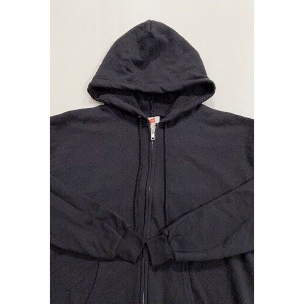 NWOT Men's Hanes EcoSmart Full Zip Hoodie Size M Long Sleeve Black Blend